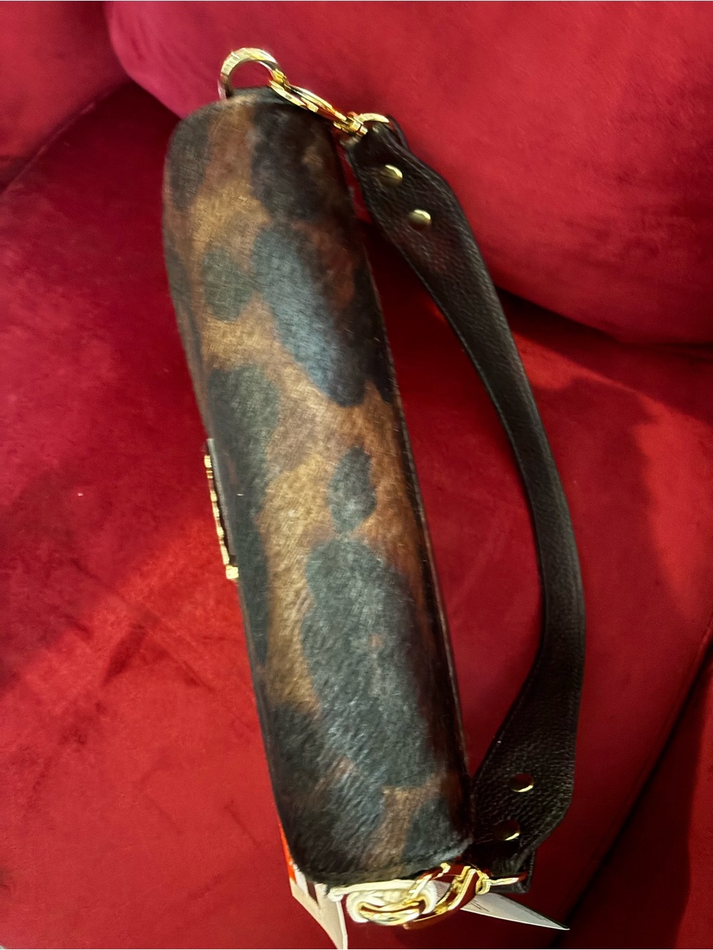DIVINA FIRENZE
Designer Leopard-Print Crossbody Bag in Brown and - Picture 7 of 13